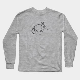 Elephant shrew minimalist design in dark ink Long Sleeve T-Shirt